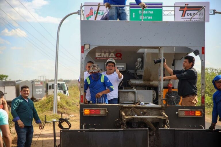 Rafael Fonteles visitou obras durante o feriado de 7 de setembro