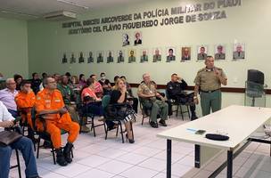 Reunião da Polícia Militar (Foto: Governo do Piauí)