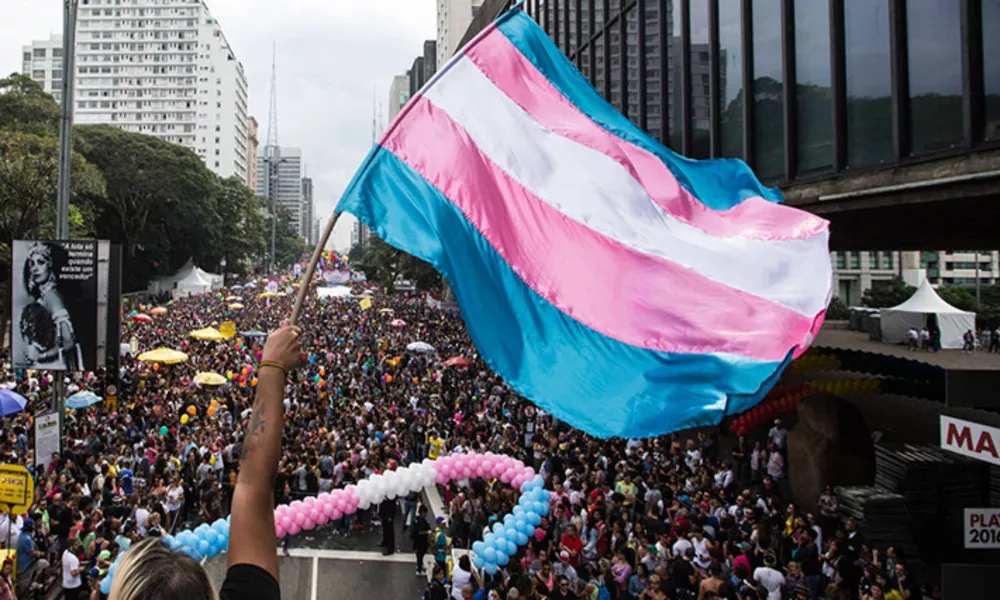 Bandeira Transgênero, transexuais e travestis.