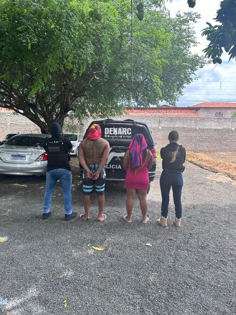 Casal preso durante a ação