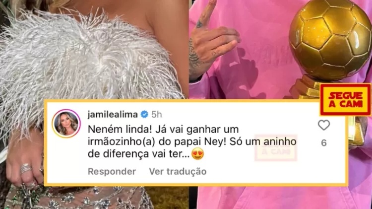 Comentário de Jamile Lima em páginas de fofoca