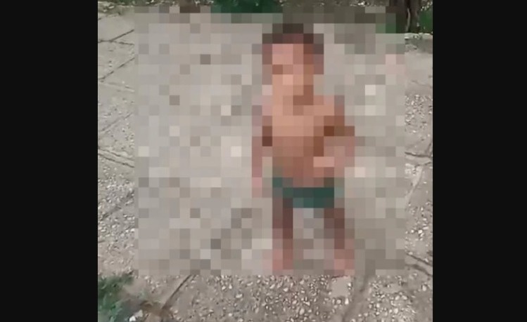 Criança abandonada na avenida Maranhão