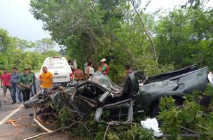 Criança de 9 anos morre em acidente na BR-135 em Gilbués, Sul do Piauí (Foto: PM-PI)