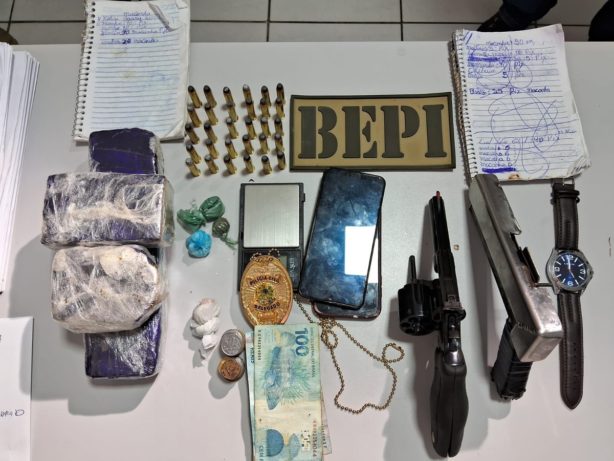 Decap prende 5 suspeitos de tráfico e apreende drogas e armas na zona Norte de Teresina