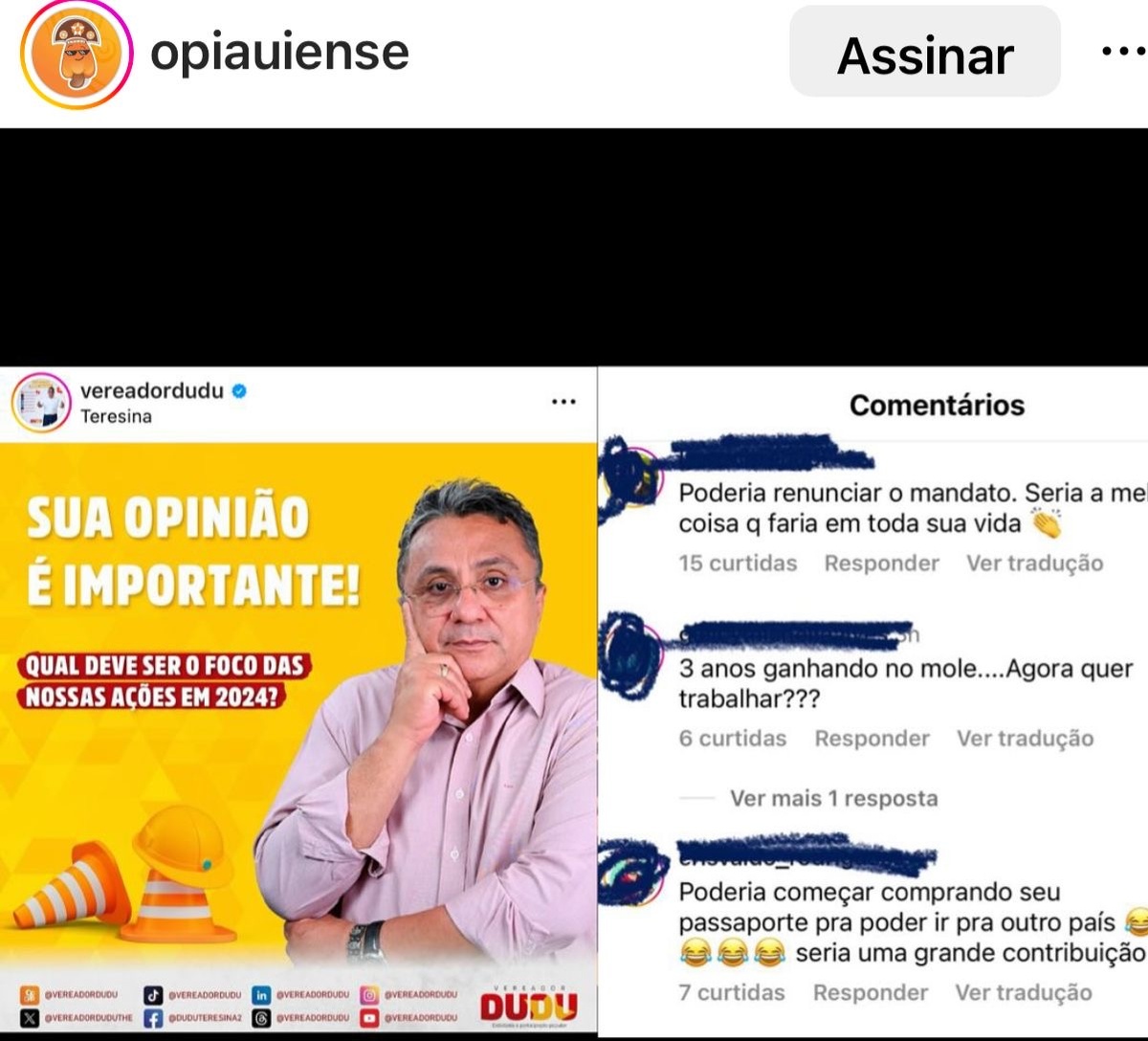 Dudu pediu, Dudu recebeu…