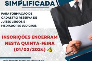 Inscrições enceram nesta quinta-feira 01/01 (Foto: Reprodução / tjpi.jus..br)