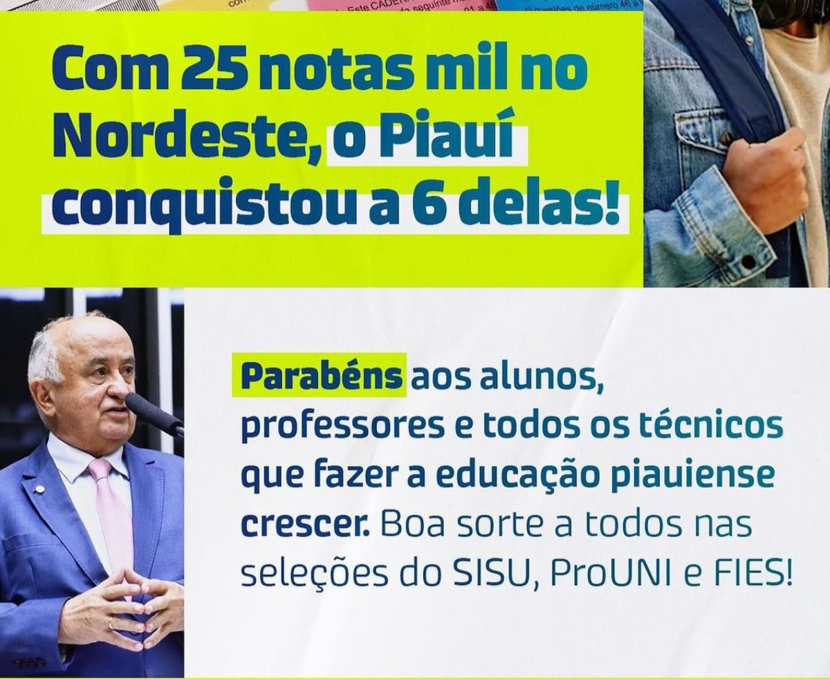 Júlio César, além do que atrai do governo para a família, já fez o que pela educação? Mas está aí roubando a cena dos geniosinhos do Enem