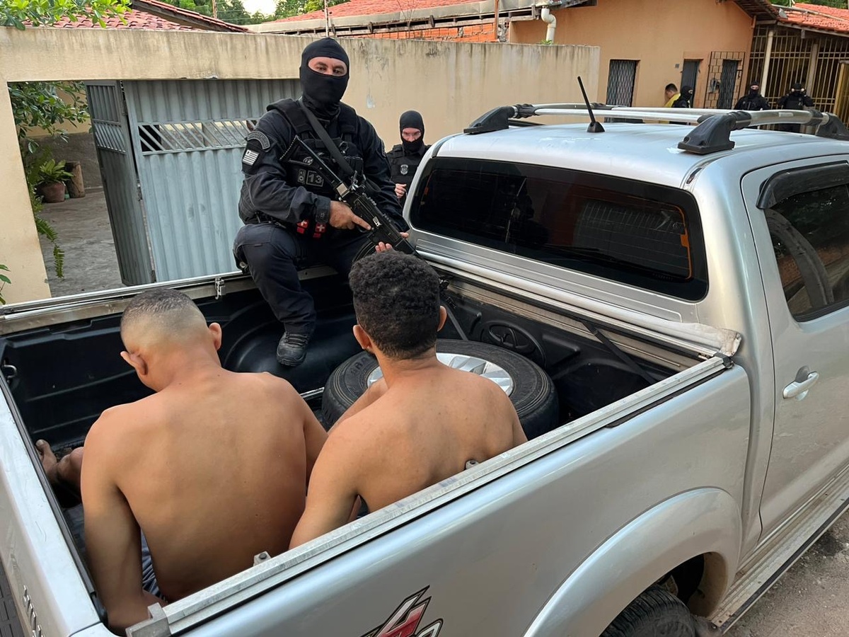 Presos durante a operação na zona Norte