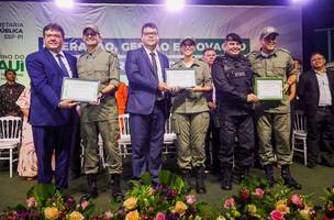 Rafael Fonteles participa de cerimônia de formação de 350 novos policias (Foto: Reprodução / Governo do Piauí)