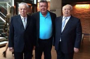 Valdeci (esquerda) com Silvio Leite e João Claudino (Foto: Reprodução)