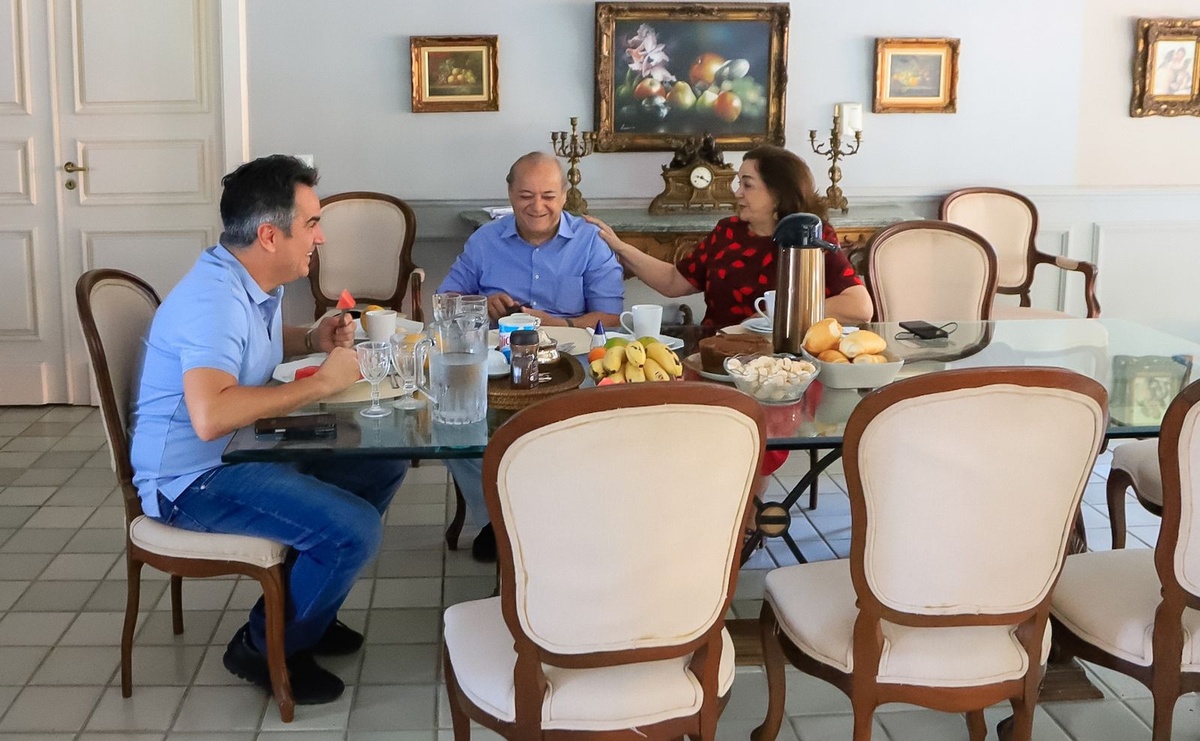 Ciro Nogueira e Silvio Mendes, em café com Eliane Nogueira