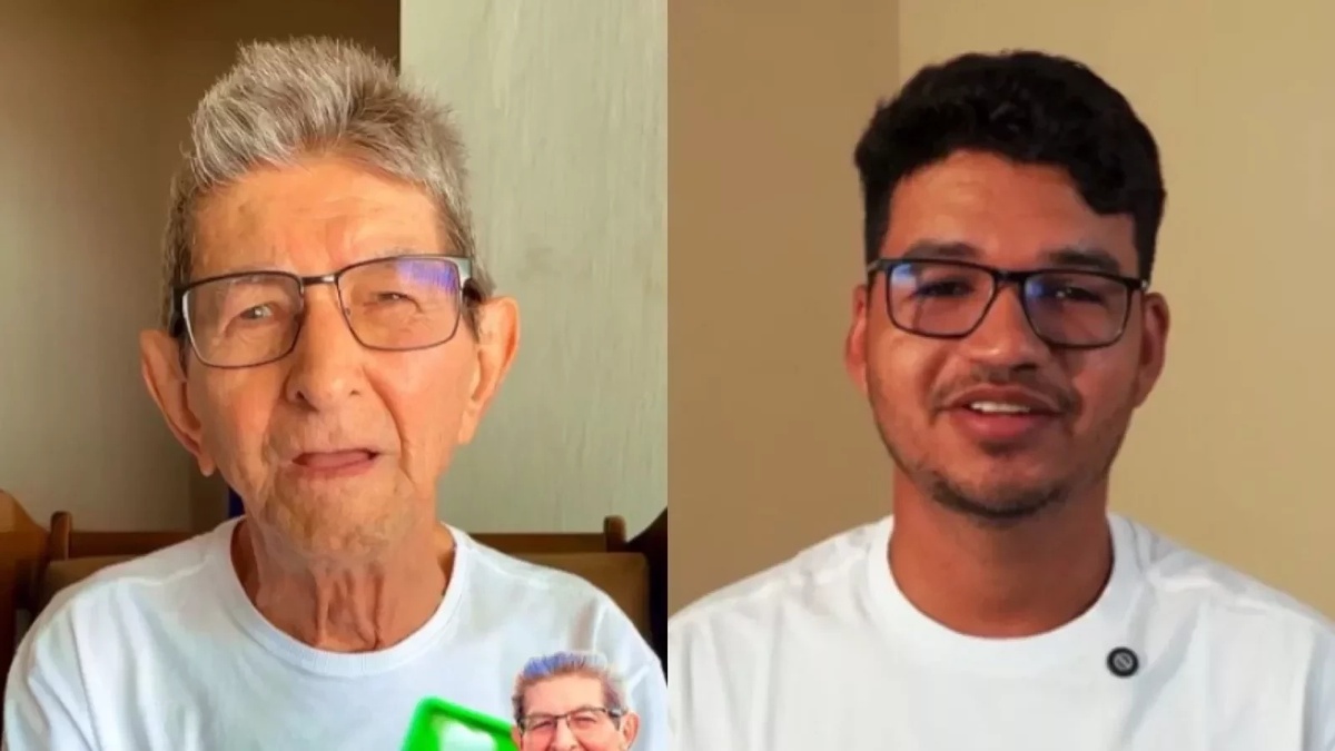 Coronel Elói, de 88 anos, e Juninho de Marinalva. de 21 anos