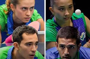 Dupla Calderano e Bruna enfrentam Guilherme Teodoro e Giulia na final. (Foto: Reprodução/Instagram/CBTM)
