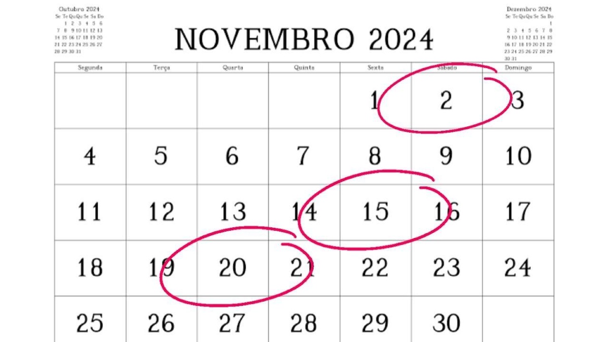 Feriados em novembro