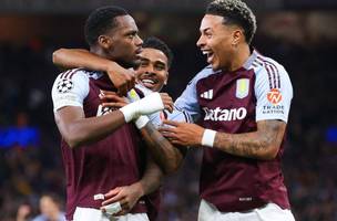 Jhon Duran foi o herói da vitória do Aston Villa sobre o poderoso Bayern de Munique• James Gill - Danehouse/Getty Images (Foto: • James Gill - Danehouse/Getty Images)