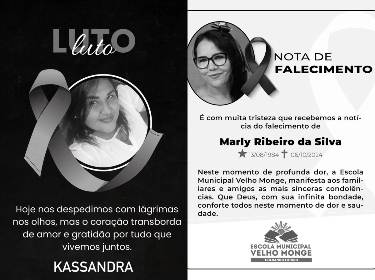 Kassandra e Marly Ribeiro, mortas vítimas de atropelamento