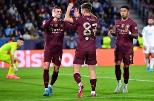 Manchester City goleou o Slovan Bratislava por 4 a 0• Christian Bruna/Getty Images (Foto: • Christian Bruna/Getty Images)