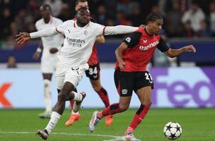 Milan e Bayer Leverkusen em duelo da Champions League• Oliver Kaelke/DeFodi Images via Getty Images (Foto: • Oliver Kaelke/DeFodi Images via Getty Images)