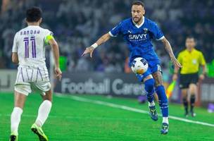 Neymar retorna na vitória, por 5 a 4, do Al-Hilal contra o Al-Ain• Divulgação / Al-Hilal (Foto: • Divulgação / Al-Hilal)