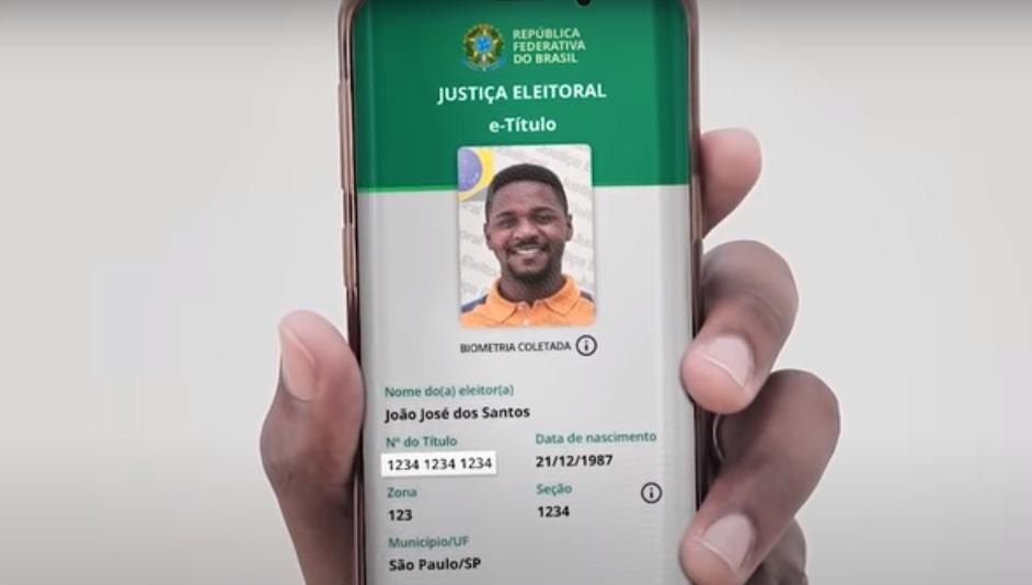 O e-Título pode ser utilizado para se identificar na seção eleitoral, caso o eleitor tenha registrado a biometria• Reprodução/Justiça Eleitoral