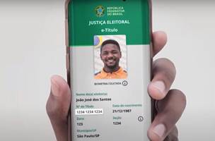 O e-Título pode ser utilizado para se identificar na seção eleitoral, caso o eleitor tenha registrado a biometria• Reprodução/Justiça Eleitoral (Foto: • Reprodução/Justiça Eleitoral)