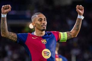 Raphinha conduz Barça na vitória contra o Bayern• Divulgação / Barcelona (Foto: • Divulgação / Barcelona)