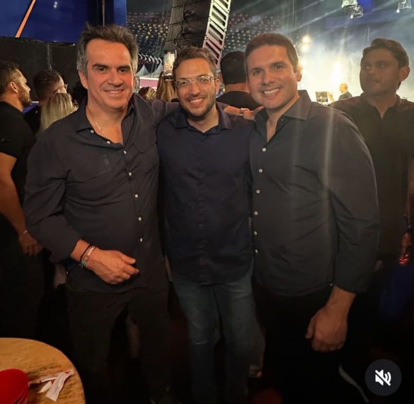 Sen. Ciro Nogueira, Dep. Aldo Gil e Dep. Federal Hugo Motta (provável presidente da Câmara dos Deputados a partir de fevereiro/25)