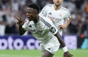 Vini Jr deu show pelo Real Madrid poucos dias antes da Bola de Ouro (Foto: Thomas Coex / AFP)