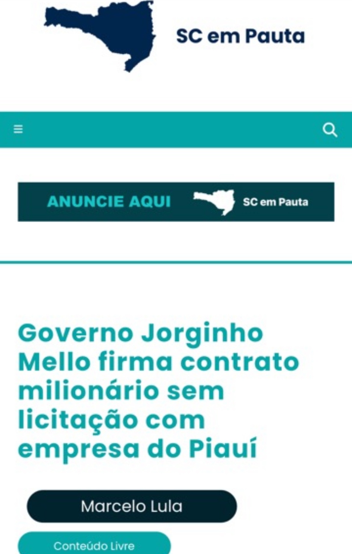 A reportagem é de Marcelo Lula, no site SC em Pauta