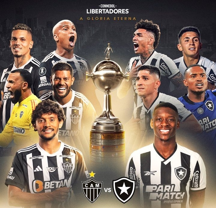 Atlético MG e Botafogo disputam a Glória Eterna na libertadores
