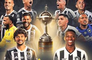 Atlético MG e Botafogo disputam a Glória Eterna na libertadores (Foto: Reprodução/X.com)
