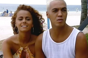 Belo e Viviane Araújo tiveram um relacionamento de 9 anos. (Foto: Reprodução/Globoplay)