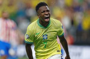 Candidato a melhor jogador do mundo, Vinicius Jr. representa o Brasil no prêmio FIFA The Best. (Foto: Reprodução/Rafael Ribeiro/CBF)
