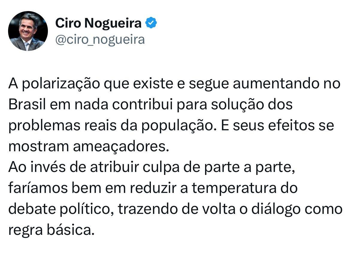 Ciro faz críticas ao ataque em Brasília