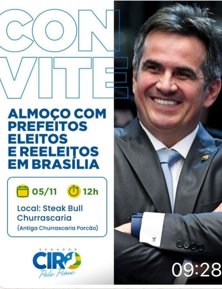 Ciro oferece o almoço…