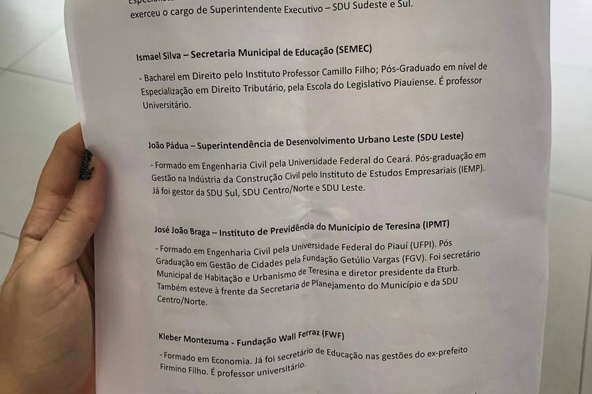 Conheça os secretários e dirigentes da nova gestão de Teresina Conheça os secretários e dirigentes da nova gestão de Teresina