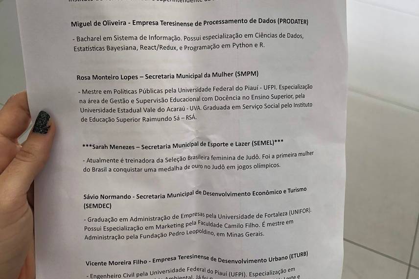 Conheça os secretários e dirigentes da nova gestão de Teresina Conheça os secretários e dirigentes da nova gestão de Teresina