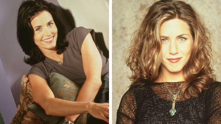 Courtney Cox e Jennifer Aniston, intérpretes de Monica Geller e Rachel Green em "Friends", respectivamente• Instagram/ Friends