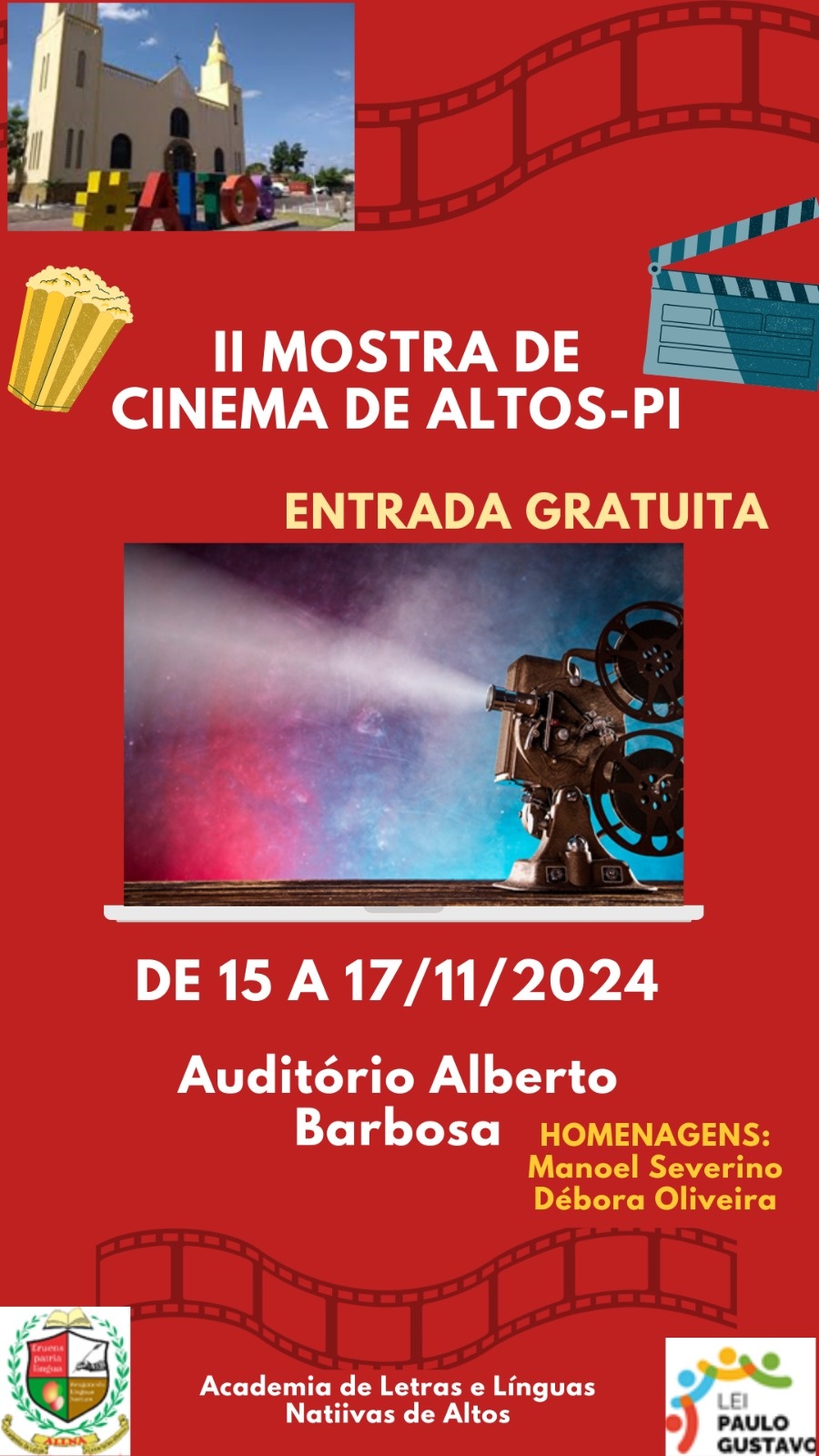 Evento gratuito promove a arte piauiense com a participação de cineastas e atores locais.