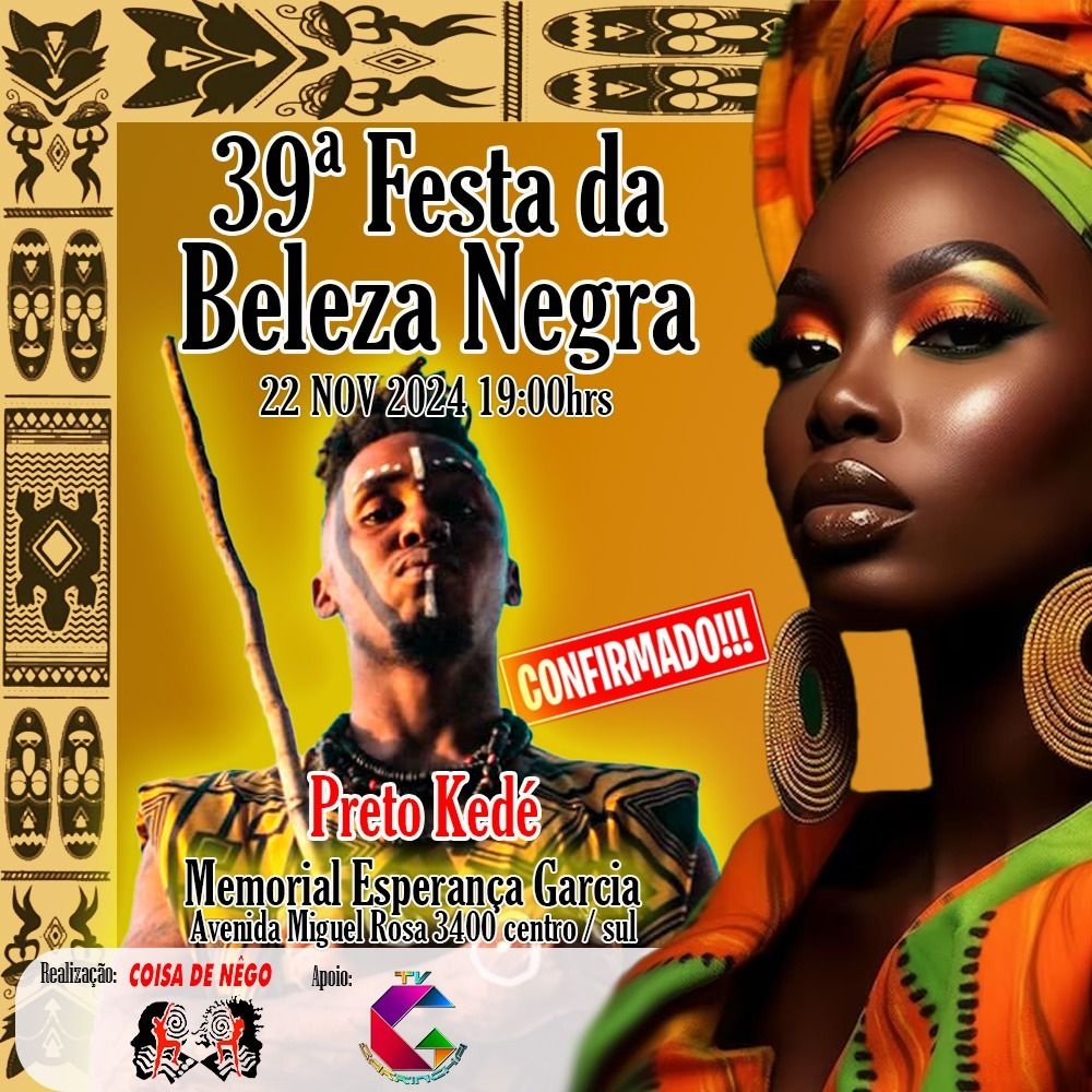 Festa da Beleza Negra será realizada no Memorial Esperança Garcia