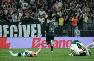Garro comemora seu gol no duelo entre Corinthians e Palmeiras (Foto: Divulgação/Brasileirão)