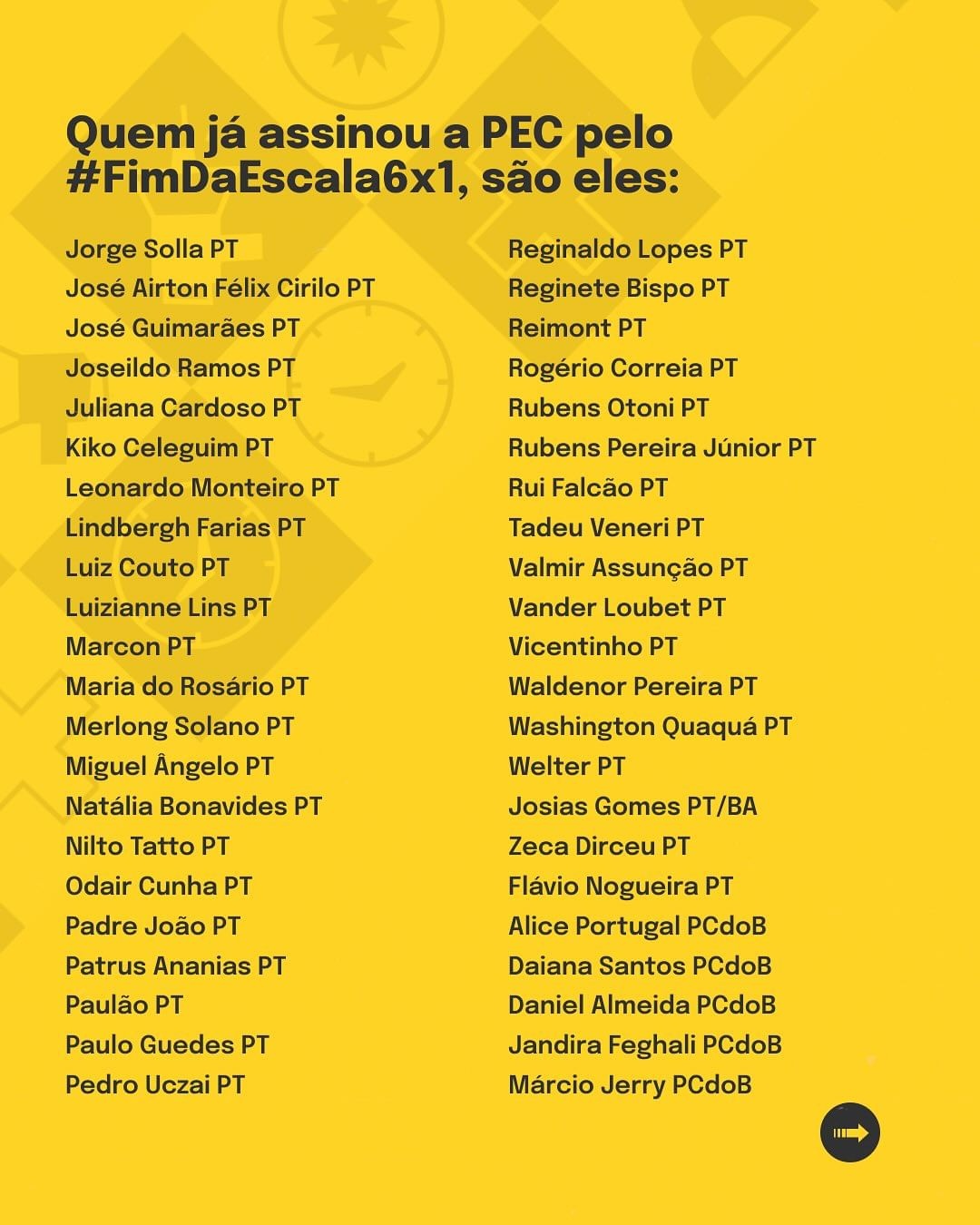 Lista de parlamentares