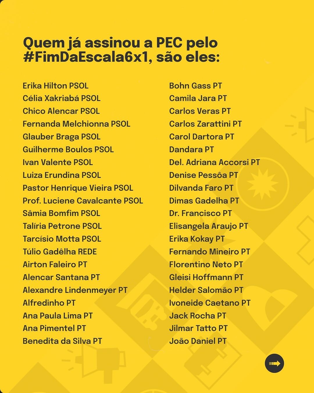 Lista de parlamentares