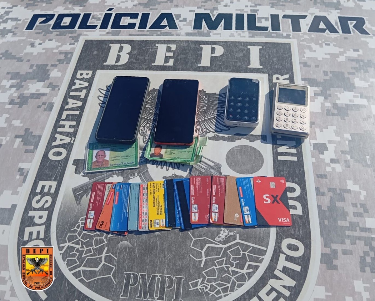 Materiais apreendidos
