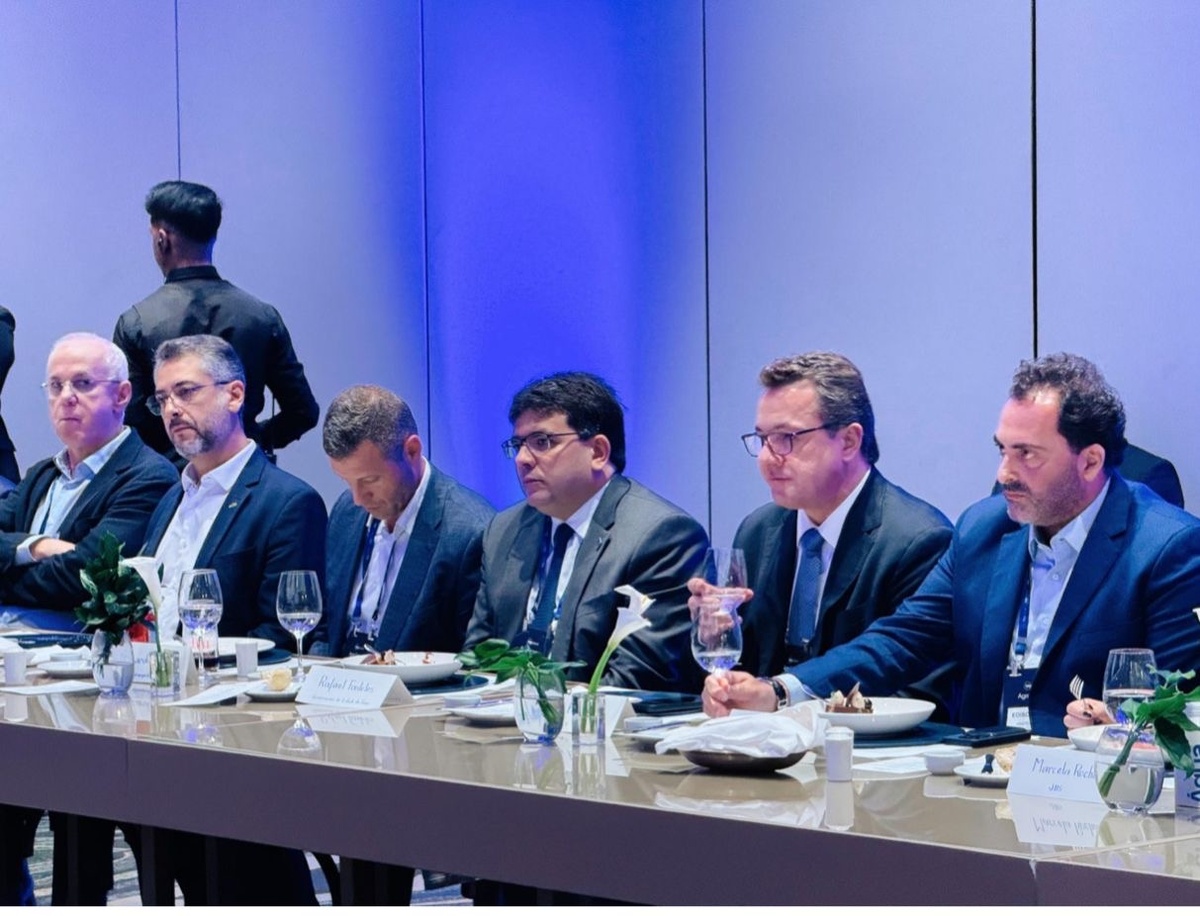 O goverbador Rafael no Agroforum, em São Paulo.