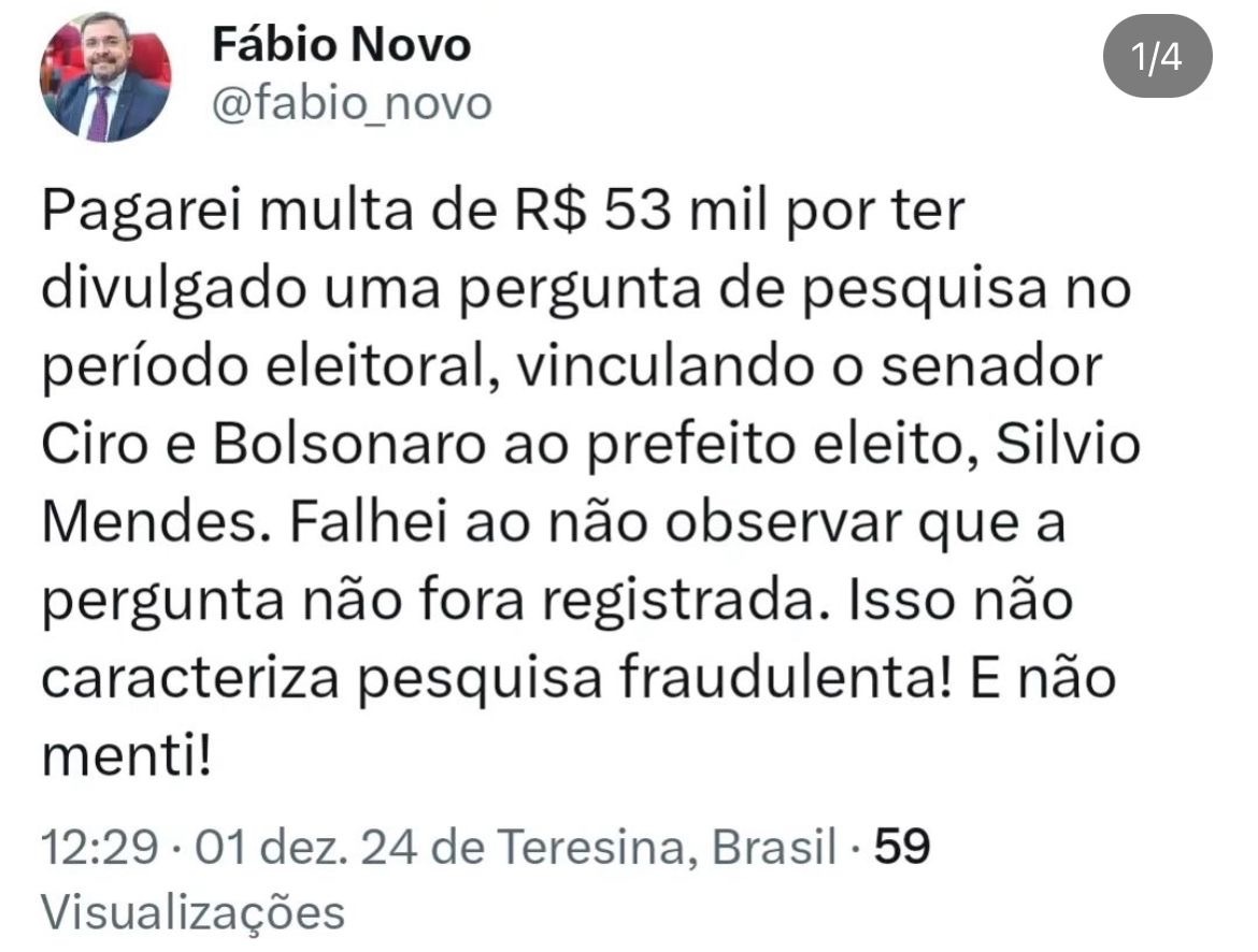 A queixa de Fábio…
