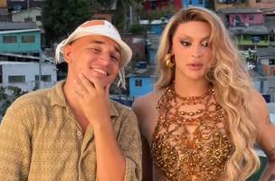 Ambos os artistas publicaram registros dos bastidores da gravação nas redes sociais• Instagram/Pabllo Vittar (Foto: • Instagram/Pabllo Vittar)