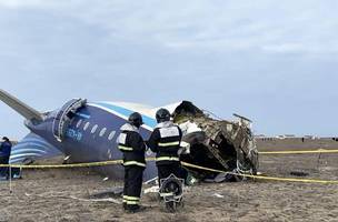Avião da Embraer (Foto: Foto: Issa Tazhenbayev/AFP)