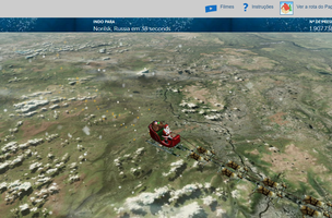 Comando de Defesa Aeroespacial acompanha jornada mágica do Papai Noel pelo mundo. (Foto: Reprodução/noradsanta)