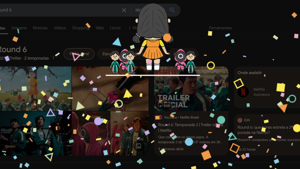 Descubra como ativar o easter egg de Round 6 no Google.
